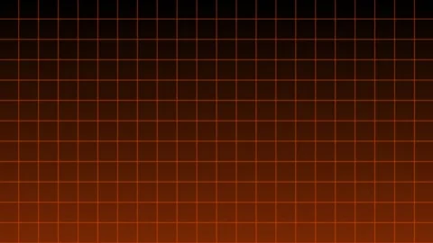 Seamless Looping 4K Orange Retro-Futuristic Grid Background Animation for Digita Stock Footage 317754042