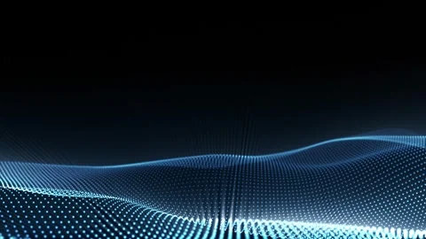 Seamless looping abstract blue digital wave form Stock Footage 345625422