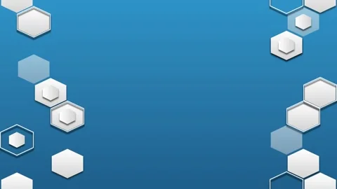 Seamless Looping Abstract Blue Hexagon Background Animation. Stock Footage 295016781