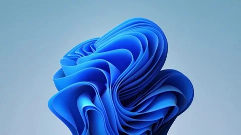 Seamless Looping Abstract Blue Wavy Fluid Animation - Modern Digital Background Stock Footage 314971981