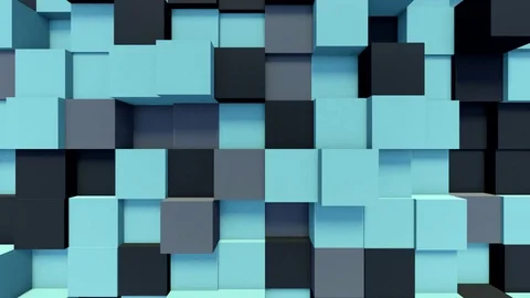 Seamless Looping Abstract Cubes Background Perspective 動画素材 107497561