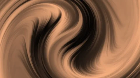 Seamless Looping Abstract Fluid Swirl Animation in Warm Beige and Dark Brown Stock Footage 344706968