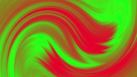 Seamless Looping Abstract Green and Red Fluid Wave Swirl Animation Stock Footage 344613136