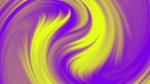 Seamless Looping Abstract Purple and Yellow Fluid Wave Swirl Animation Stockbeeldmateriaal 344613138