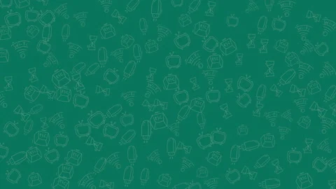Seamless looping animated green background with digital education technolog.. Stock-Footage 335937708