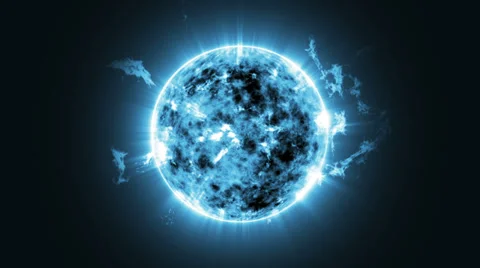 Seamless Looping Animation of a Big Sun Star in Space Stock Footage 38600450
