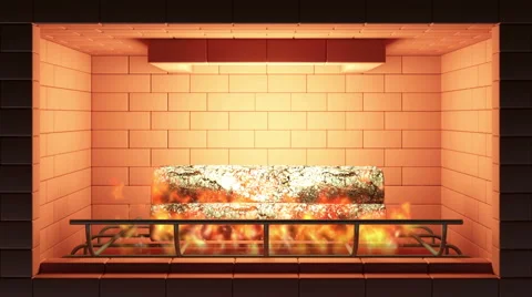 Seamless Looping Animation of Burning Fireplace Stock Footage 42754281