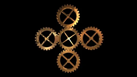 Seamless looping animation of cogwheels or gears Stock Footage 106145772