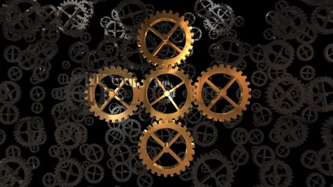 Seamless looping animation of cogwheels or gears Stock Footage 106146057