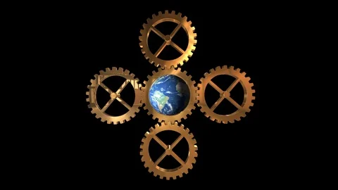 Seamless looping animation of cogwheels or gears Stock Footage 106146300