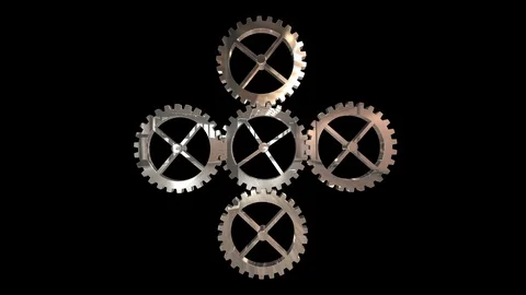 Seamless looping animation of cogwheels or gears Stock Footage 106146928