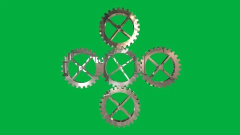 Seamless looping animation of cogwheels or gears Stock Footage 106147105