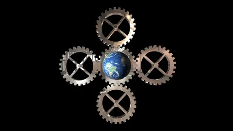 Seamless looping animation of cogwheels or gears Stock Footage 106147390