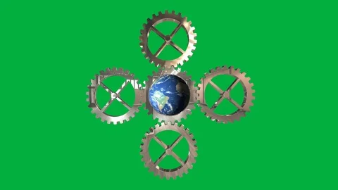 Seamless looping animation of cogwheels or gears Stock Footage 106147432