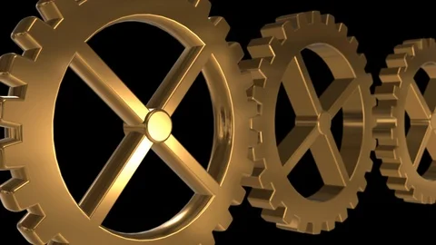 Seamless looping animation of cogwheels or gears Stock Footage 106148788