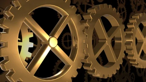 Seamless looping animation of cogwheels or gears Stock Footage 106148885