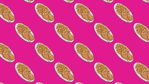 Seamless looping animation of crispy fried chicken drumsticks Stock Footage 325720287