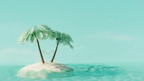 Seamless looping animation of empty summer tropical island Video stock 277112606