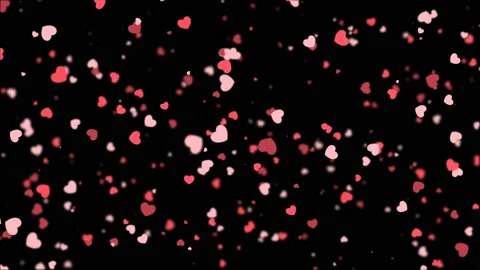 Seamless looping animation of falling hearts Video stock 87382091