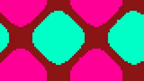 Seamless looping animation featuring a vibrant digital mosaic Stock Footage 337859176
