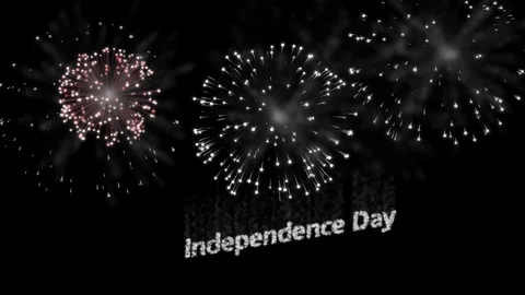 Seamless looping animation of fireworks for 4th of July Independence day Stock Footage 107703453