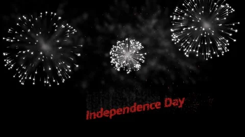 Seamless looping animation of fireworks for 4th of July Independence day Stock Footage 107703500