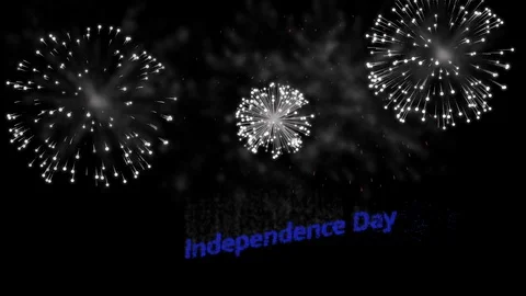 Seamless looping animation of fireworks for 4th of July Independence day Stock Footage 107704216