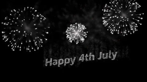 Seamless looping animation of fireworks for 4th of July Independence day Stock Footage 107705153