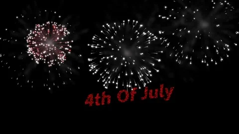 Seamless looping animation of fireworks for 4th of July Independence day Stock Footage 107705475