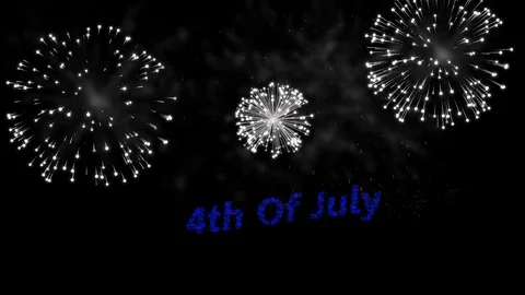 Seamless looping animation of fireworks for 4th of July Independence day Stock Footage 107705929