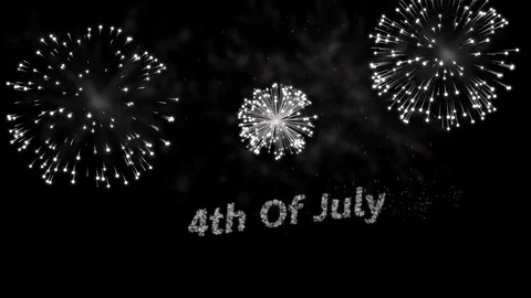 Seamless looping animation of fireworks for 4th of July Independence day Stock Footage 107706217