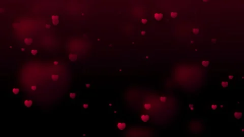 Seamless Looping Animation of Glowing Heart Shapes Stock Footage 345625328