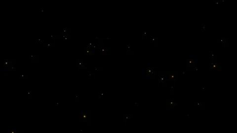Seamless looping animation of glowing yellow fireflies Stock Footage 345659958
