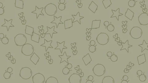Seamless Looping Animation of Hand Drawn Shapes on Green Background Stock Footage 328571738