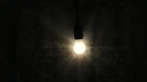 Seamless Looping Animation of Hanging Swaying Light Bulb Stock-Footage 50035705