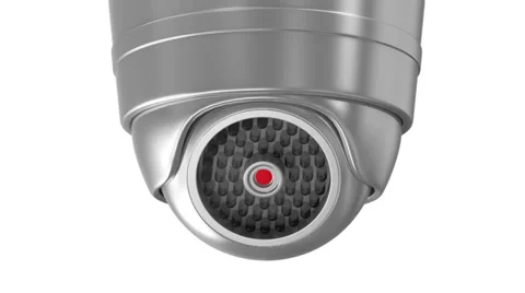 Seamless Looping Animation of Modern Security Camera Rotation Stock Footage 36995845