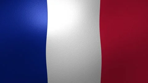 Seamless looping animation of the national flag of France waving in the wind Stock Footage 346327018