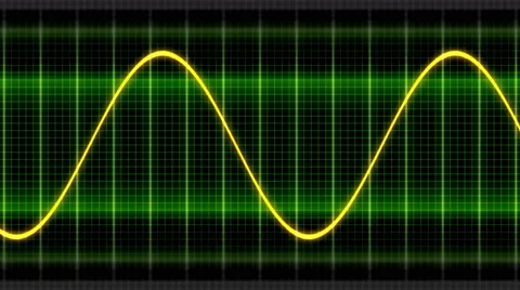 Seamless looping animation oscillogram sine waves Stock Footage 62692449
