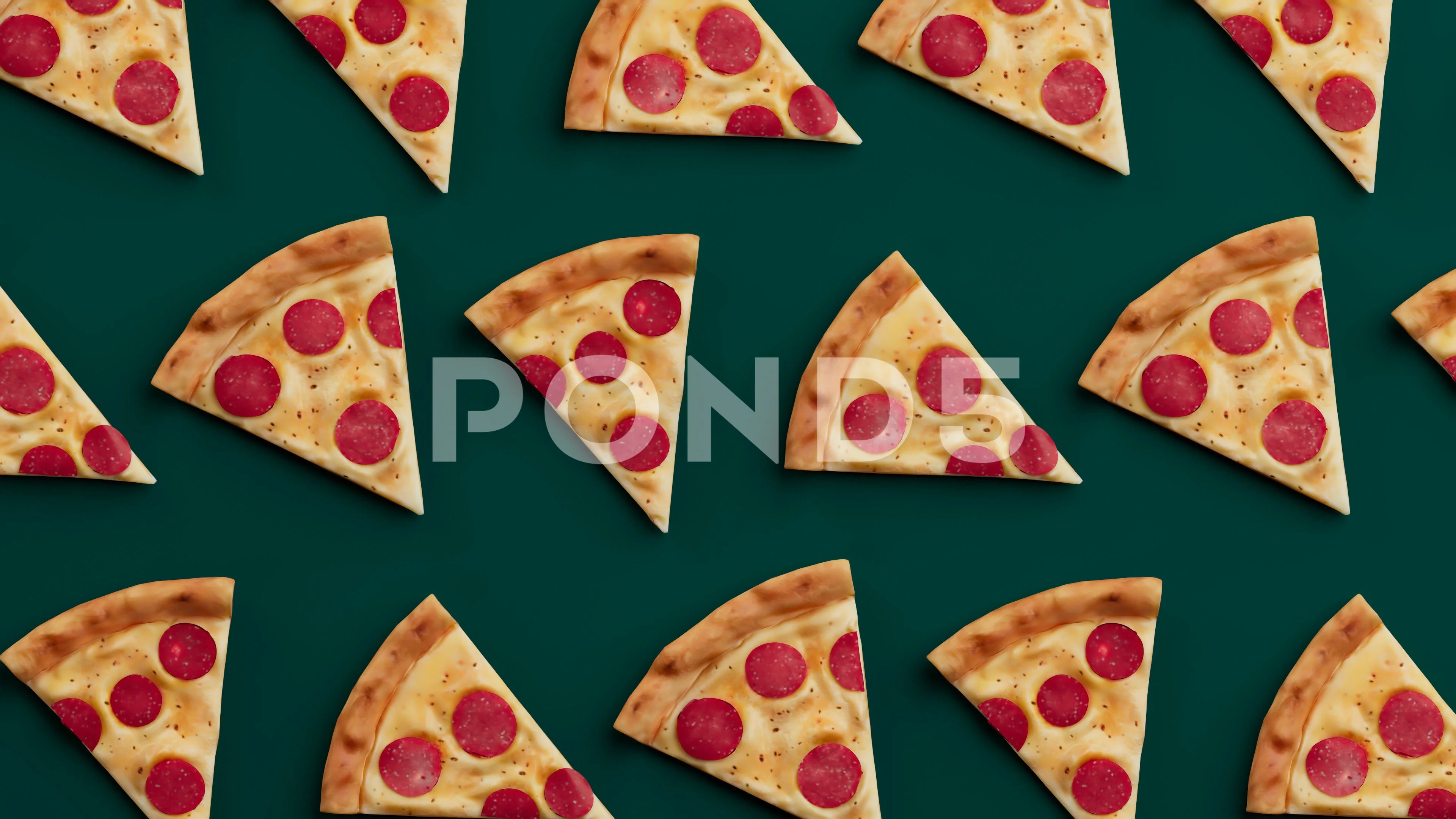 Seamless looping animation of pizza slic... | Stock Video | Pond5