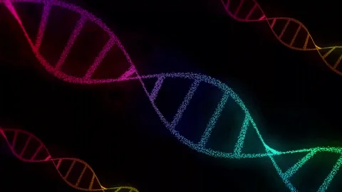 Seamless looping animation of rotating DNA strands 4k animated Video stock 322968067