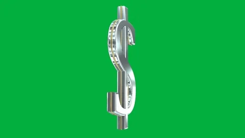 Seamless looping animation of rotating dollar currency symbol Stock Footage 106935132