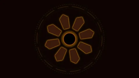 Seamless looping animation of a rotating geometric floral pattern Stock Footage 345548825