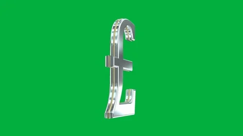 Seamless looping animation of rotating pound currency symbol Stock Footage 106935529