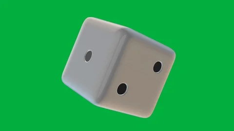 Seamless looping animation of a single revolving dice or die Stock Footage 107080700