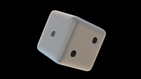 Seamless looping animation of a single revolving dice or die Stock Footage 107080722