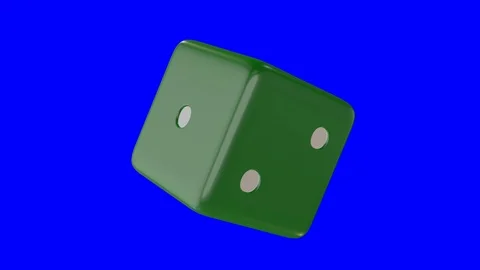 Seamless looping animation of a single revolving dice or die Video stock 107080864
