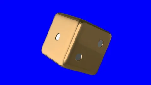 Seamless looping animation of a single revolving dice or die Video stock 107080901