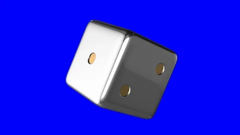 Seamless looping animation of a single revolving dice or die Stock Footage 107081020