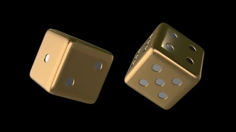 Seamless looping animation of two revolving dice Stock Footage 107080393
