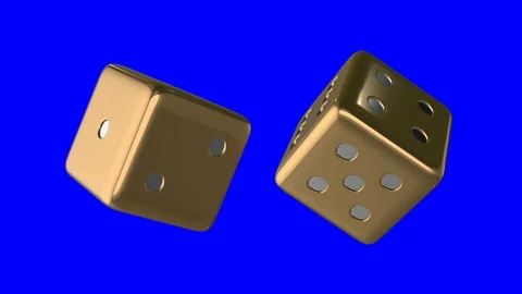 Seamless looping animation of two revolving dice Stock Footage 107080417